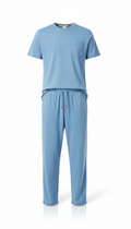 Sky Blue Men's Lounge Pants & Tee